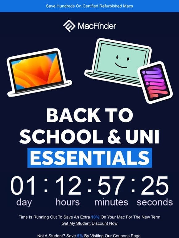 Time Is Running Out – Get 10% Off with Back to School
