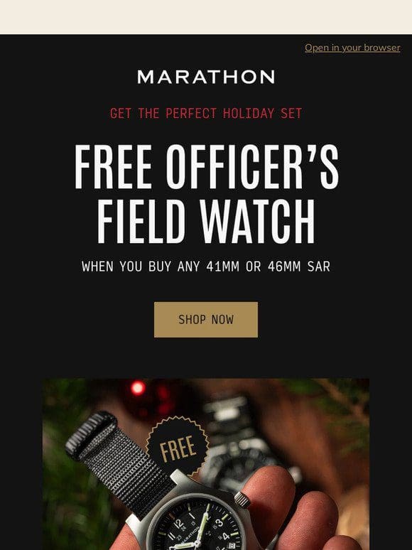 Time’s Almost Up: Get Your FREE Field Watch