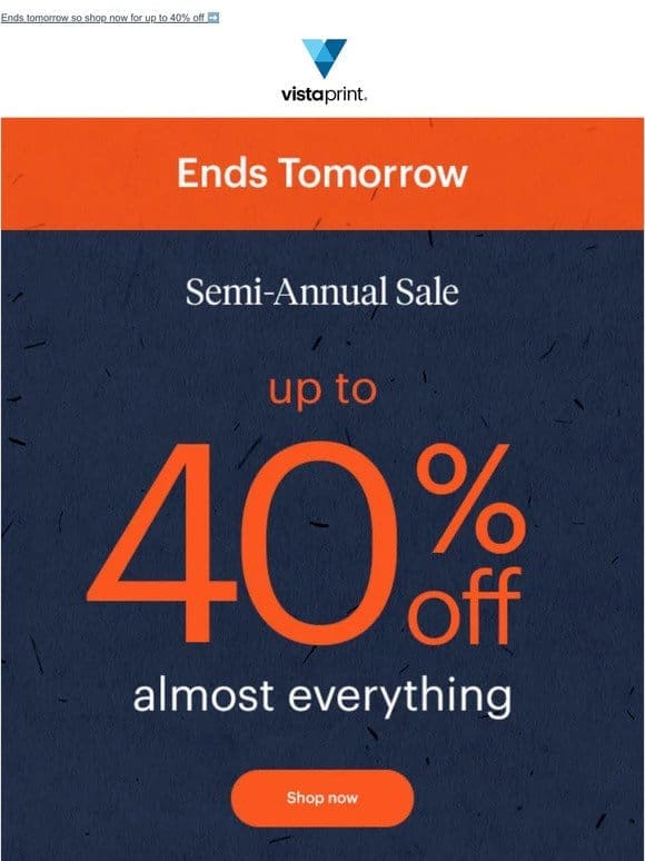 Time’s running out! Check out today’s deal + Semi-Annual Sale