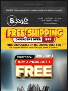 Today’s Deal⚡Buy 3 Pods Get 1 FREE