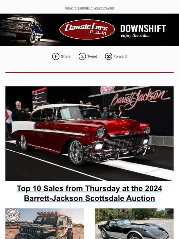 Top 10 Sales from Thursday at the 2024 Barrett-Jackson Scottsdale Auction