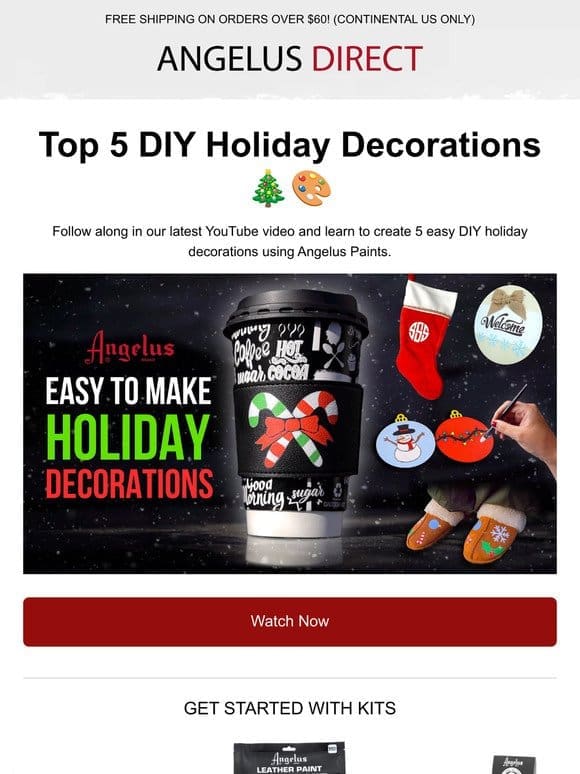 Top 5 DIY Holiday Decorations Using Angelus Paints!