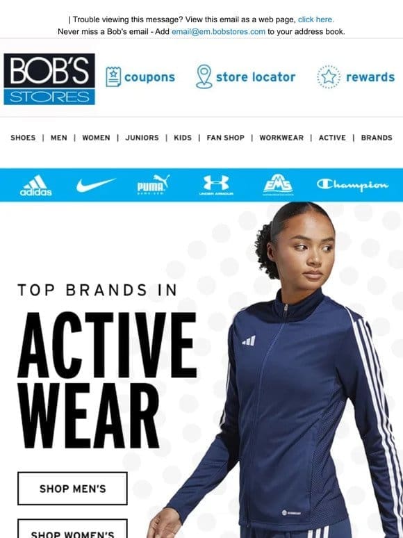 Top Brands in Activewear!