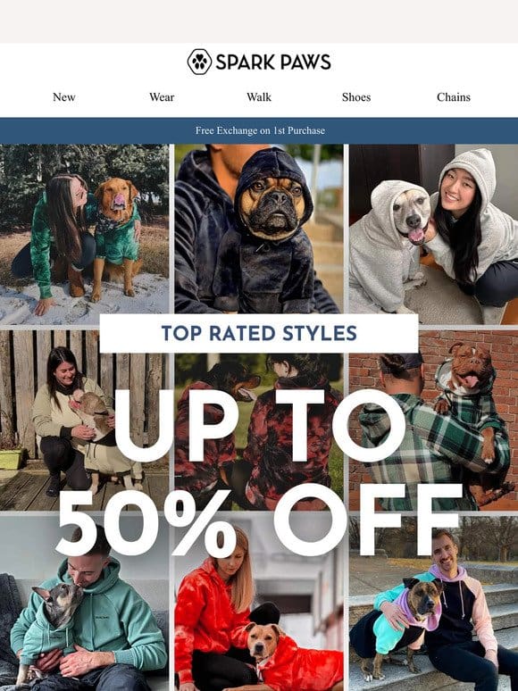 Top Rated Styles – Up to 50% Off