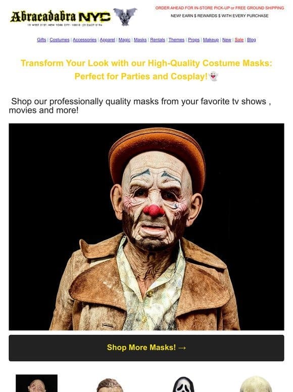 Transform Your Look with our High-Quality Costume Masks: Perfect for Parties and Cosplay!