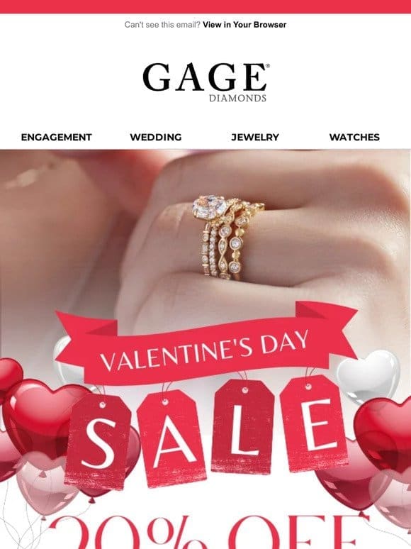 Treat Your Valentine With 20% Off