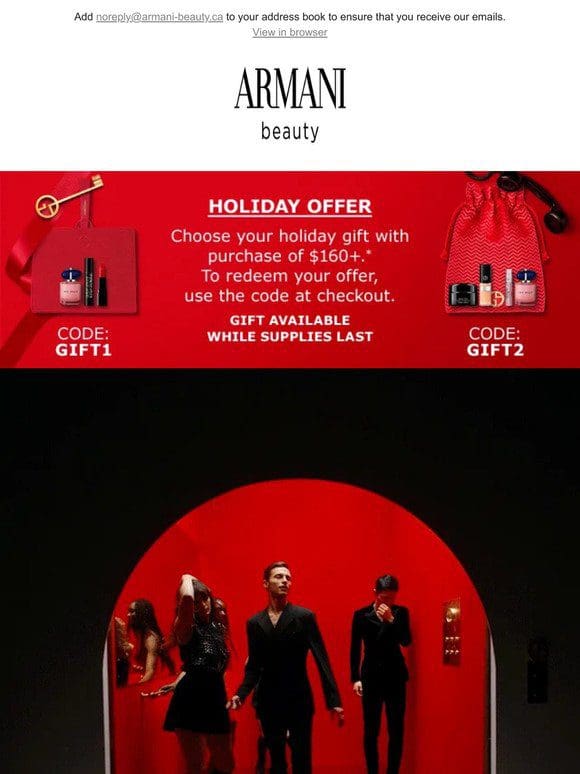 Treat yourself for the holidays with Armani