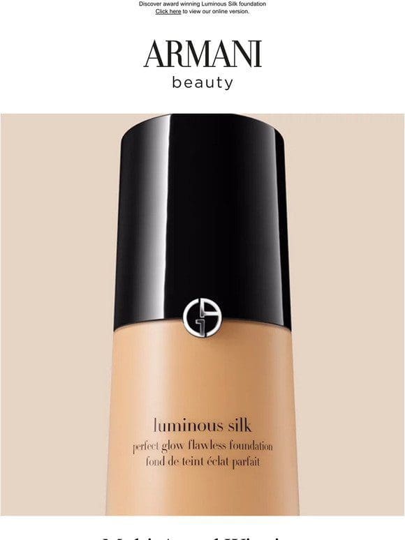 Try the iconic Luminous Silk foundation