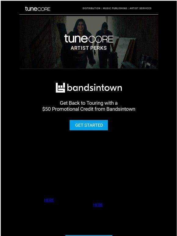 TuneCore Artist Perks: Get Back to Touring with a $50 Bandsintown Credit