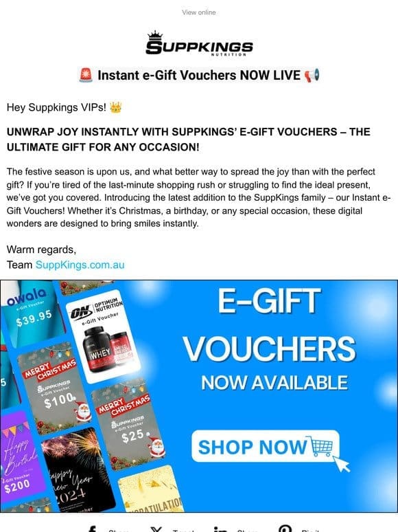 UNWRAP JOY INSTANTLY WITH SUPPKINGS’ E-GIFT VOUCHERS – THE ULTIMATE GIFT FOR ANY OCCASION!