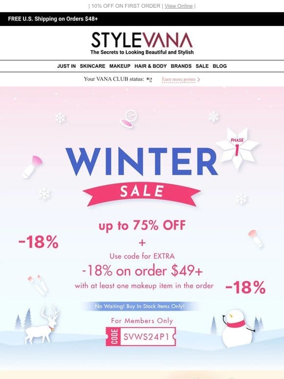 UP TO 75% OFF SV WINTER SALE❄️