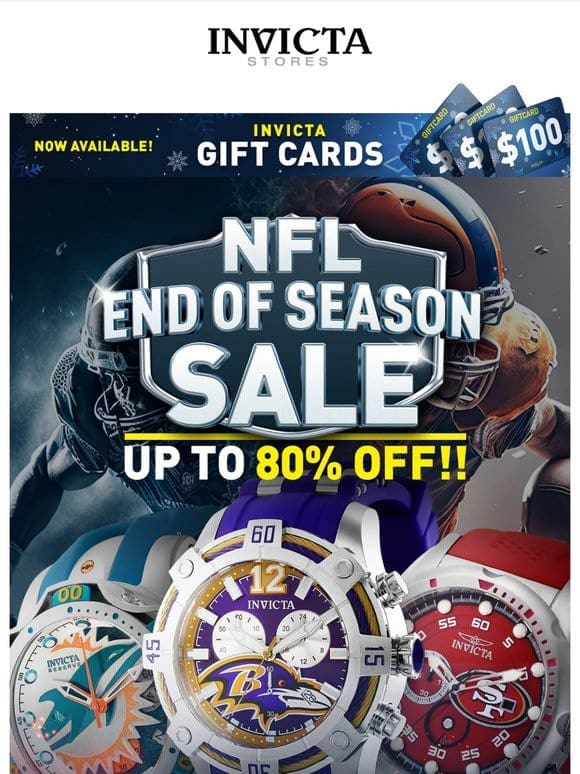 UP TO 80% OFF NFL Watches End Of Season Sale❗️