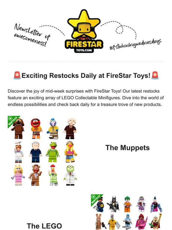 Unbox Excitement: Mid-Week Restocks at FireStar Toys!