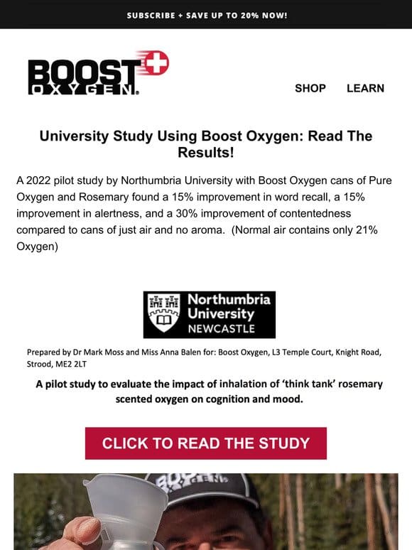 University Study On Boost Oxygen: Read The Results
