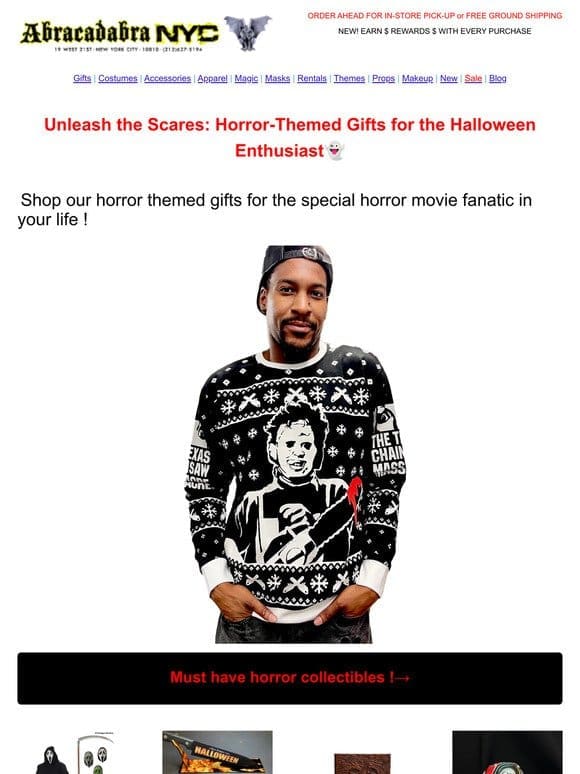 Unleash the Scares: Horror-Themed Gifts for the Halloween Enthusiast