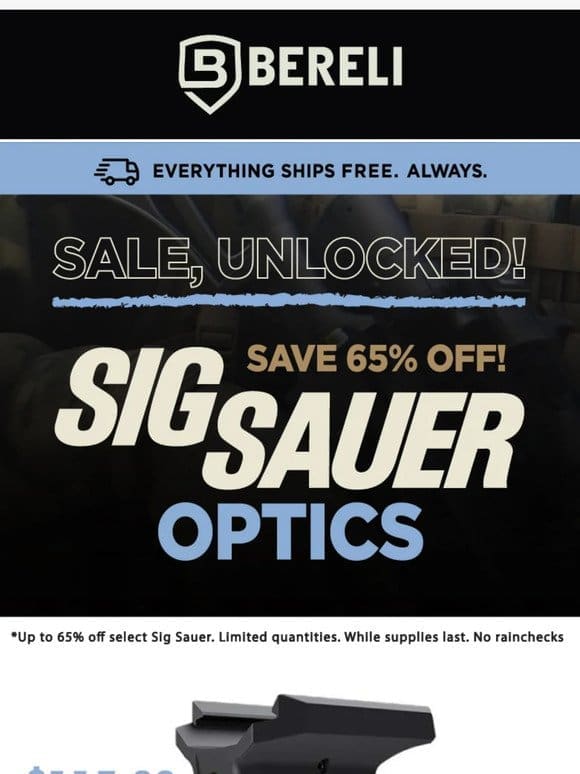 Unlock 65% Off SIG SAUER Optics