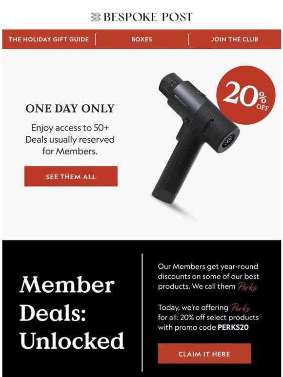 Unlocked: 20% Off (You Just Got Member Prices)
