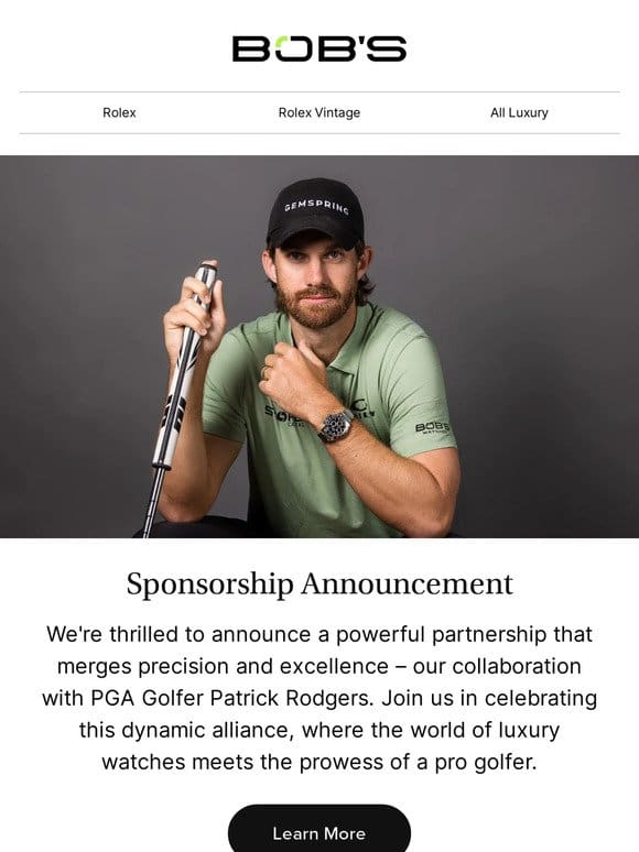Unveiling Our Exclusive Partnership with PGA Golfer Patrick Rodgers!