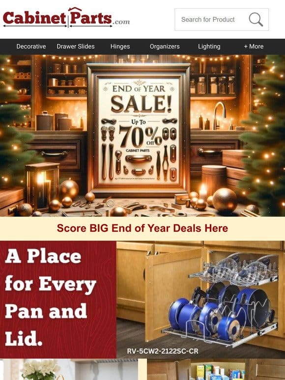 Unwrap Your Post-Christmas Savings on Cabinet Parts!
