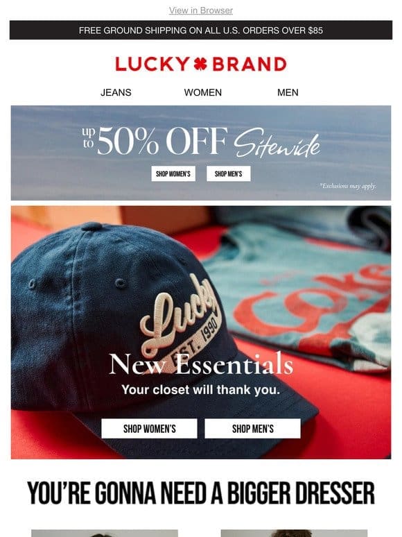 Up To 50% Off Essentials. You need them.