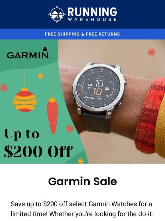 Up to $200 Off Garmin Watches