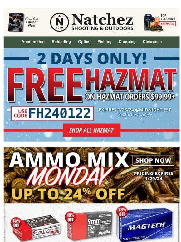 Up to 24% Off With Ammo Mix Monday!