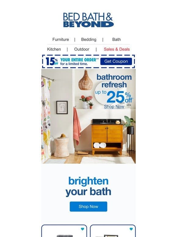 Up to 25% Off Must-Have Bathroom Updates