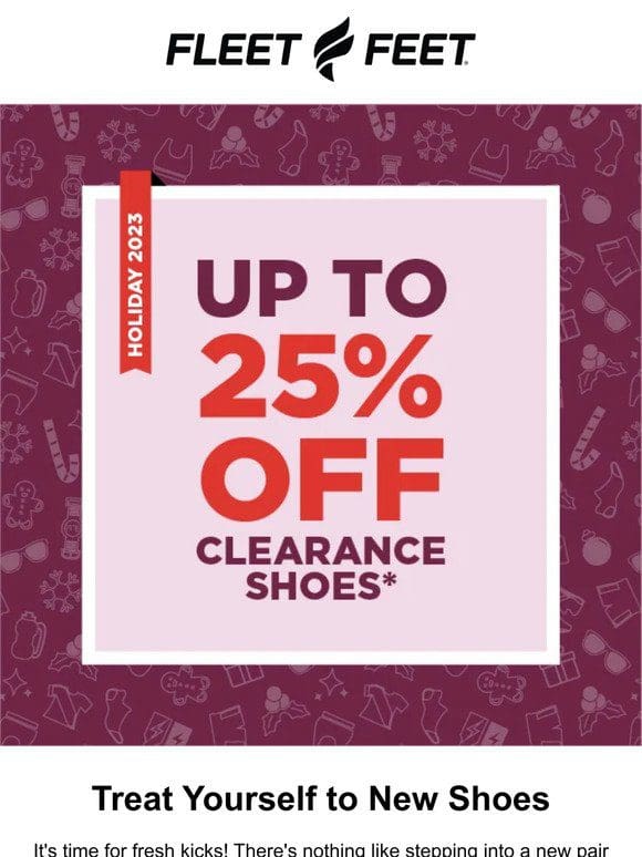Up to 25% off shoes in your size