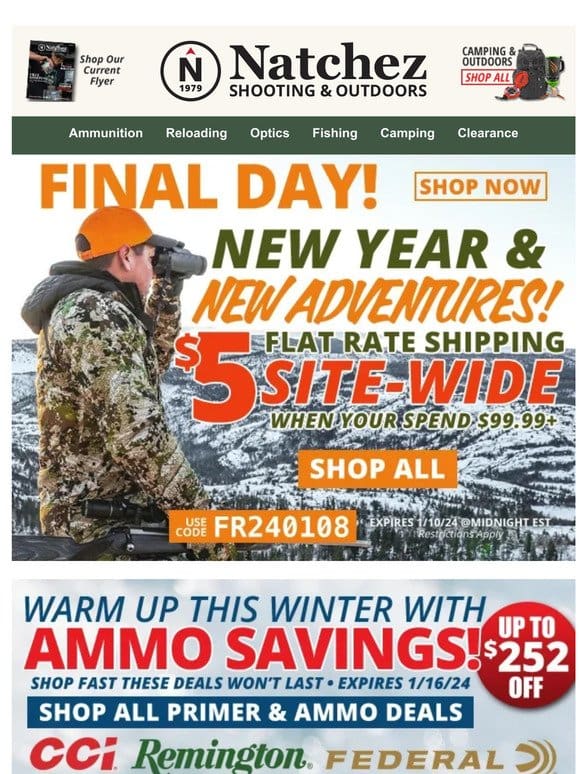 Up to $252 Off with Winter Ammo Savings!