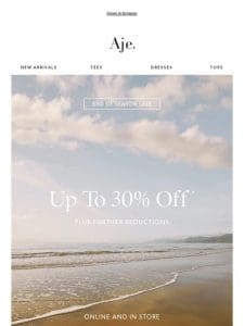 Up to 30% Off | The Sale Continues