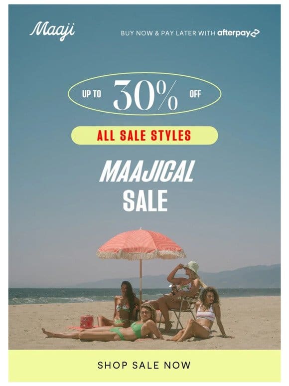 Up to 30% off? Yes， please