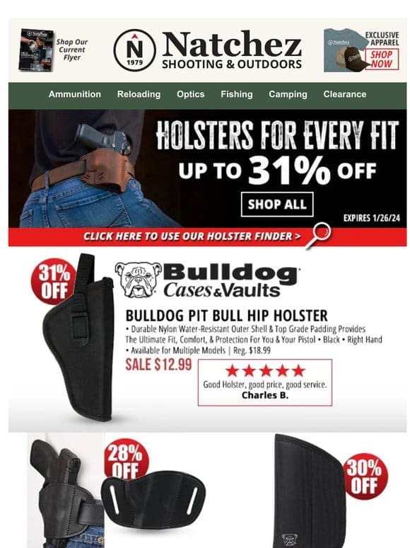 Up to 31% Off Holsters for Every Fit!