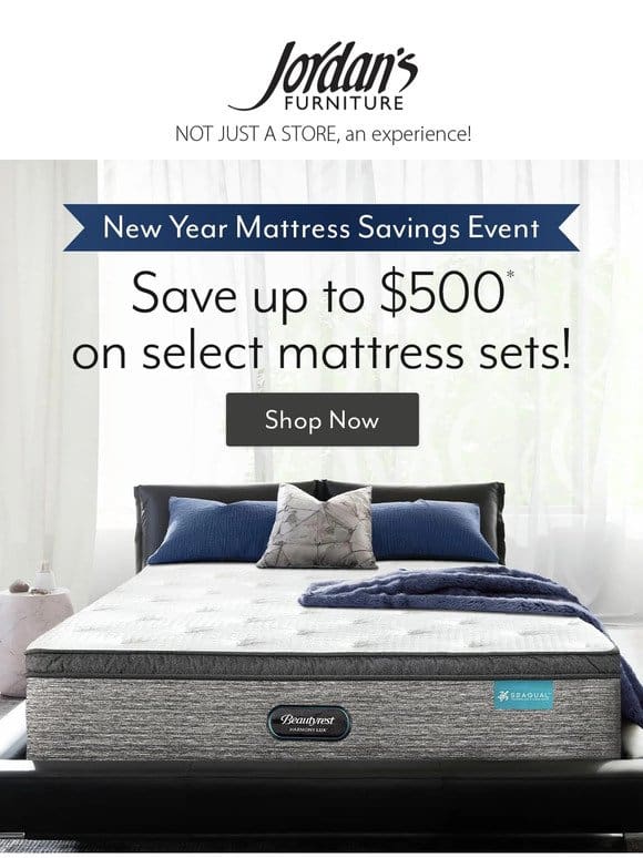 Up to $500* OFF mattresses sets ends soon!