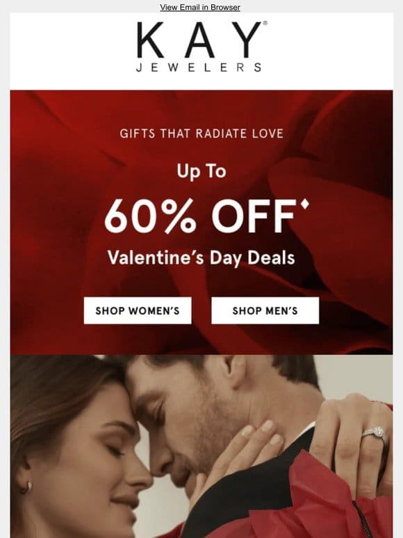 Up to 60% OFF Valentine’s Day Deals
