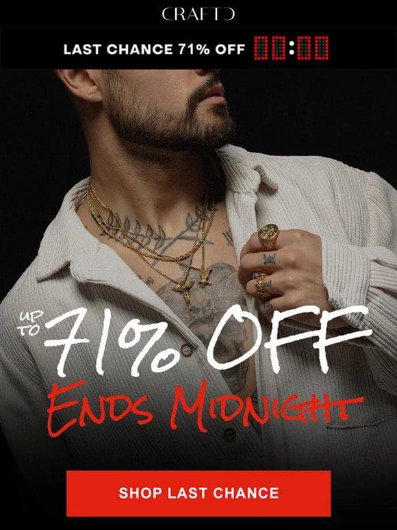 Up to 71% OFF everything ENDS Midnight  ❗