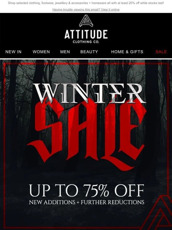 Up to 75% OFF | Winter Sale Now On!