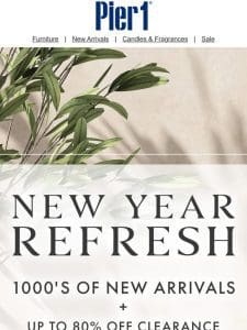 Up to 80% Off Now – Shop Pier 1’s New Year Refresh!