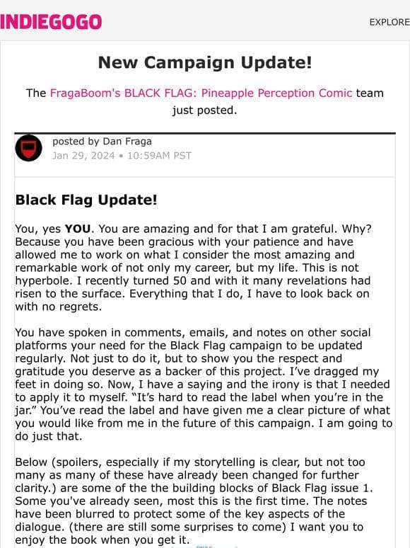 Update #30 from FragaBoom’s BLACK FLAG: Pineapple Perception Comic