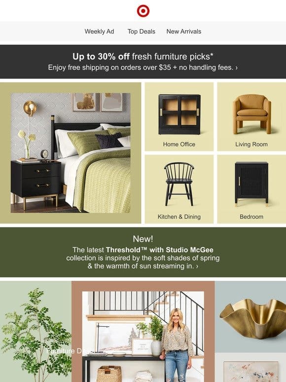 Update your space with up to 30% off furniture