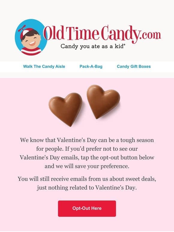 Valentine’s Day Email Opt-Out