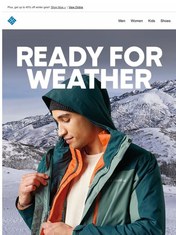 Versatile Interchange jackets for any forecast.