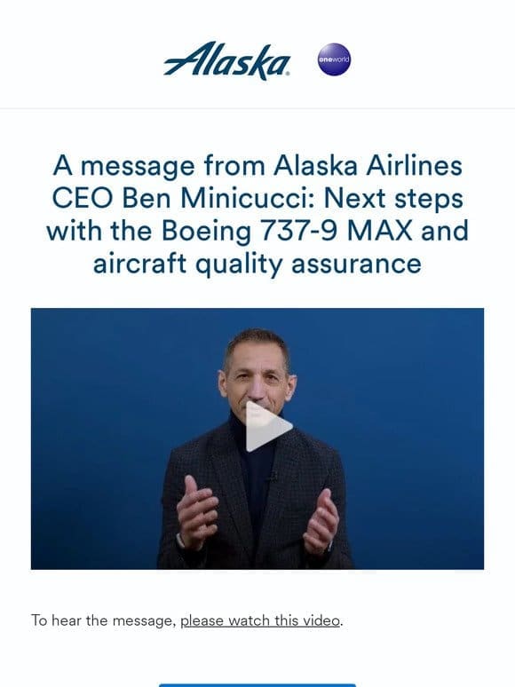 Video update from CEO Ben Minicucci