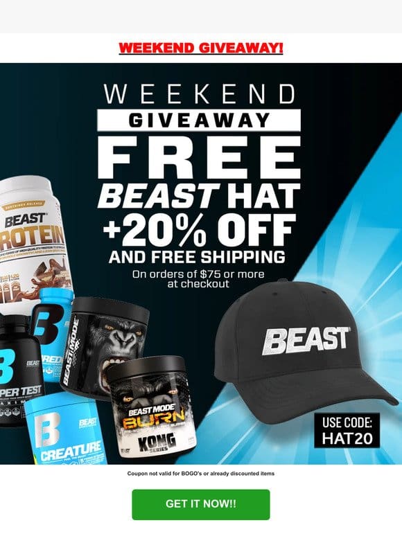 WEEKEND GIVEAWAY: FREE Beast Snap Back Hat