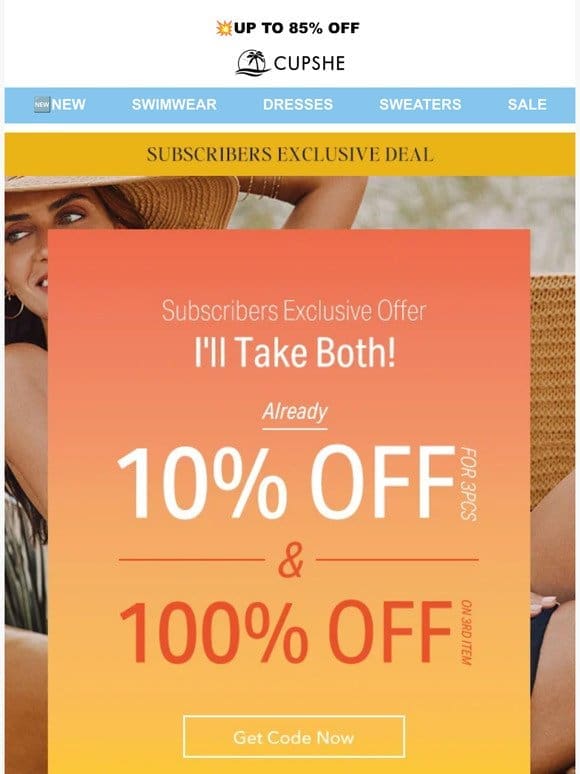 WHAT? 10% off Already & GET 1 FREE ITEM