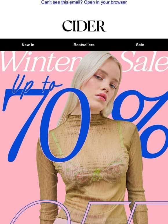 WINTER CHIC SPECTACULAR: 20%-50% OFF EVERYTHING!