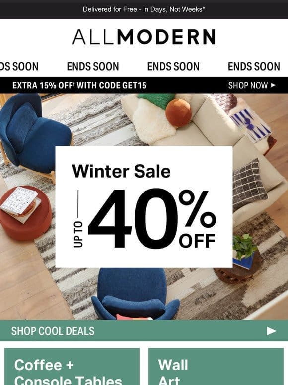WINTER COFFEE TABLES DEALS