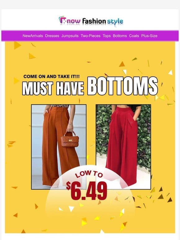 Wanna buy bottoms? Come in please❗❗Sale max 65%OFF
