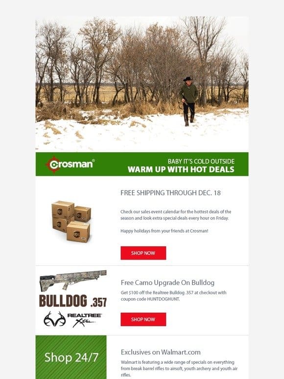 Warm Up With Hot Deals From Crosman
