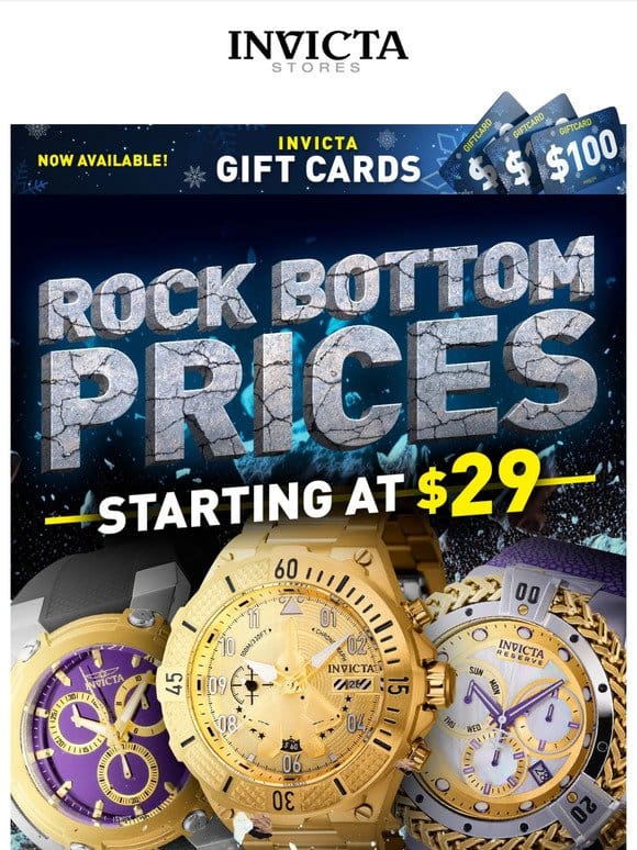 Watches Starting At $29❗️ ROCK BOTTOM PRICES