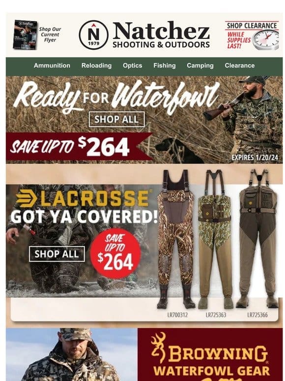 Waterfowl Ready Up to $264 Off!